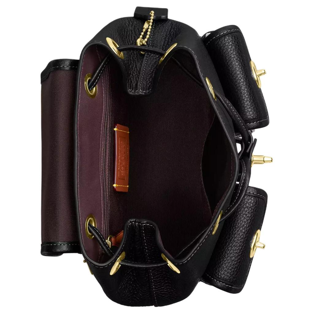 Coach Zaino Hadley 23 Logo Pelle Liscia Medio Donna Nero CBH09-IMBLK