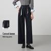 FivePlus Women's Chic Straight-Leg Pants with Scarf Belt