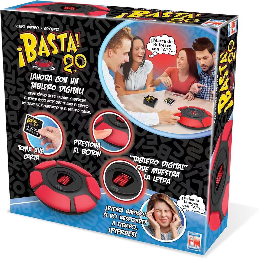 New Basta Spanish Tapple Word Game - English Tapple Games Version Quick Thinking Letter Pressing Board Game-Christmas Halloween