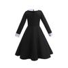 New children's long-sleeved dress Adams family cosplay girls lapel long dress