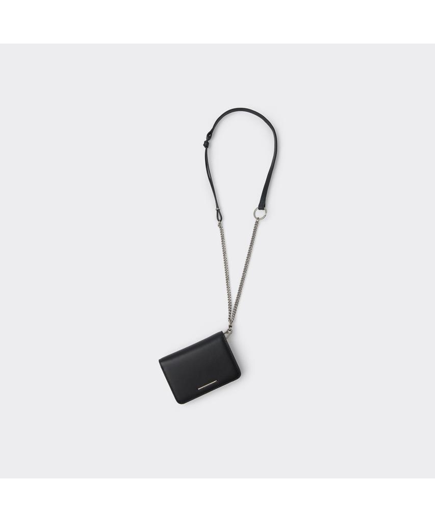 Customellow Black Leather Folded Wallet Caaax26301Bkx