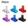 4-24pcs Aluminum Alloy Car Wheel Tire Valve Caps Tyre Rim Stem Covers Airdust Waterproof For Automobiles Motorcycles Accessories