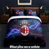 AC Milan Design Bed Bedding Set 1 Duvet Cover + 2 Pillowcases Soft Breathable Household Bed Linens