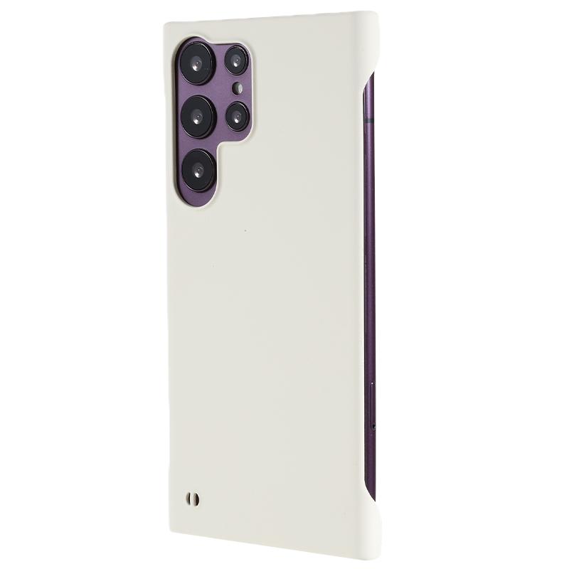 

For Samsung Galaxy S23 Ultra Frameless Hard PC Phone Case Skin-touch Protective Phone Cover White