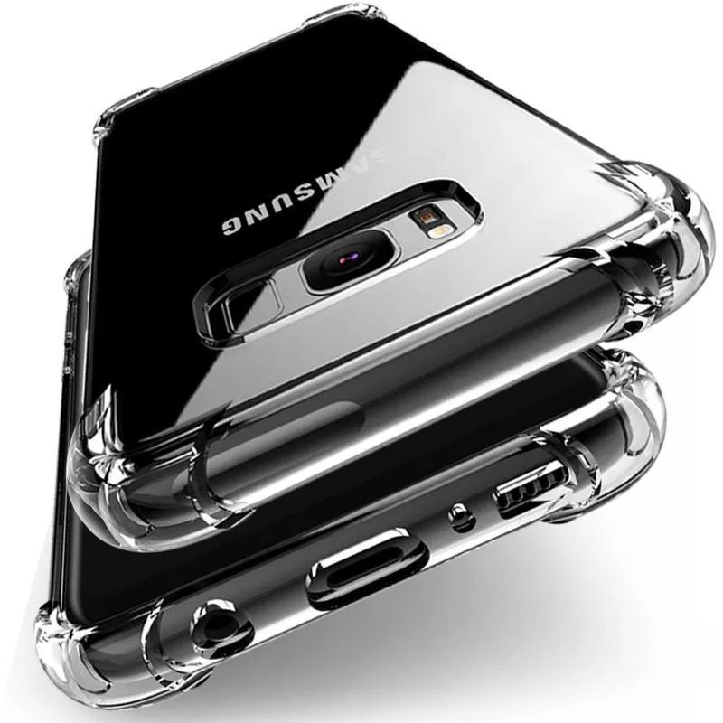 Coque Anti-Chute Transparente à 4 Coins Pour Samsung Galaxy S26 Ultra S25 S24 S23 S22 S21 S20 Plus FE A14 A15 A16 A17 Coque Arrière de Téléphone Souple en TPU Anti-Choc