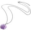 Women's Acsergery Necklace Rose Pendant With Necklace Carved Gemstone Flower Treatment