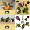 Jellycat Plush Vegetable Toys Set Eggplant, Cabbage, Beet, Broccoli, Kale, Chives