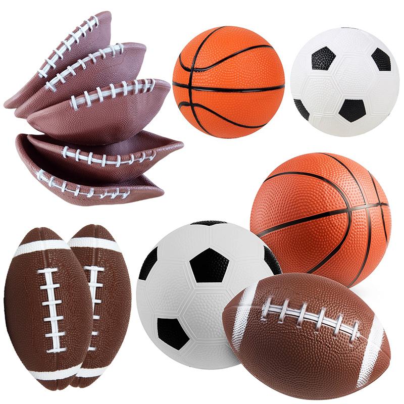 1/2/3 Stück Mini-Aufblasball PVC Fußball Basketball Rugby Eltern-Kind-Interaktionsspiel Requisiten Indoor Outdoor Sport Party Geschenk ZYF