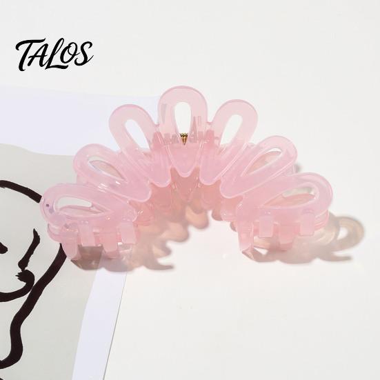 Stylish Hair Accessory Back Head Shark Clip, Large Hollow Petal Shape Claw, Bun Holder Claw For Commuting Accessory, Size Shower Clip for Thick