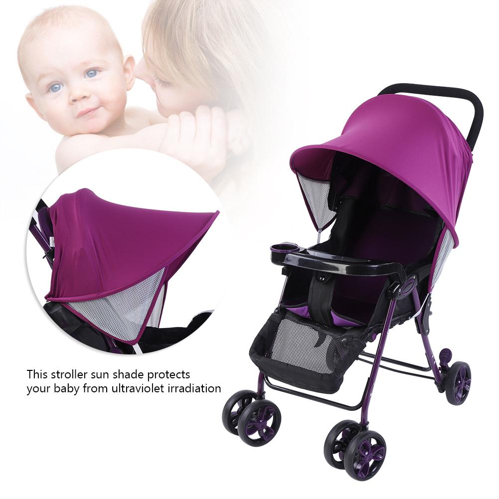 Portable Baby Child Pushchair Stroller Pram Buggy Sun Shade Cover Canopy Black