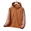 Three Stripes Men's Summer Sun Protection Hooded Jacket - Lightweight, Breathable, Ideal for Outdoor Sports & Fishing