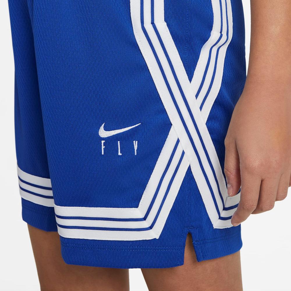 Nike Kids Fly Crossover Logo Color Block Breathable Sports Basketball Shorts Kids shorts Blue DA1086-480