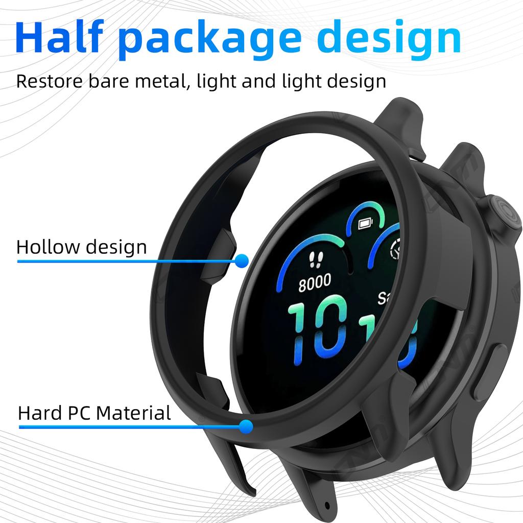 PC Hard Case for Garmin Vivoactive 6, Shockproof Bumper Shell Protective Cover for Garmin Vivo Active 6 Smartwatch Accessories