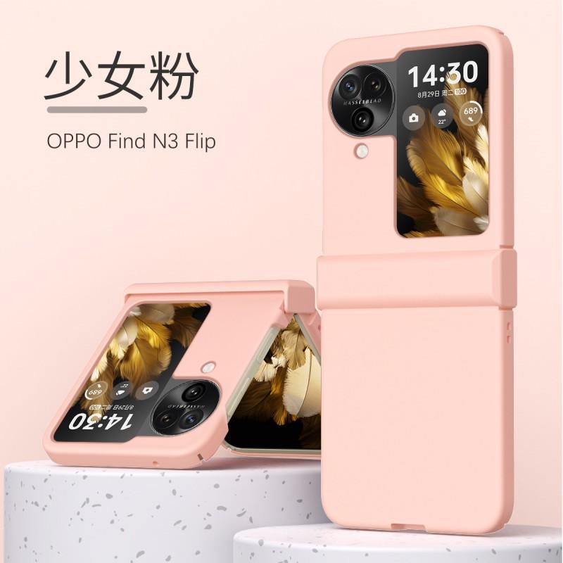 Full Coverage Shockproof Case OPPO Find N3 Flip Matte Macaron Colors PC Hard Shell With Magnetic Anti-Scratch Design