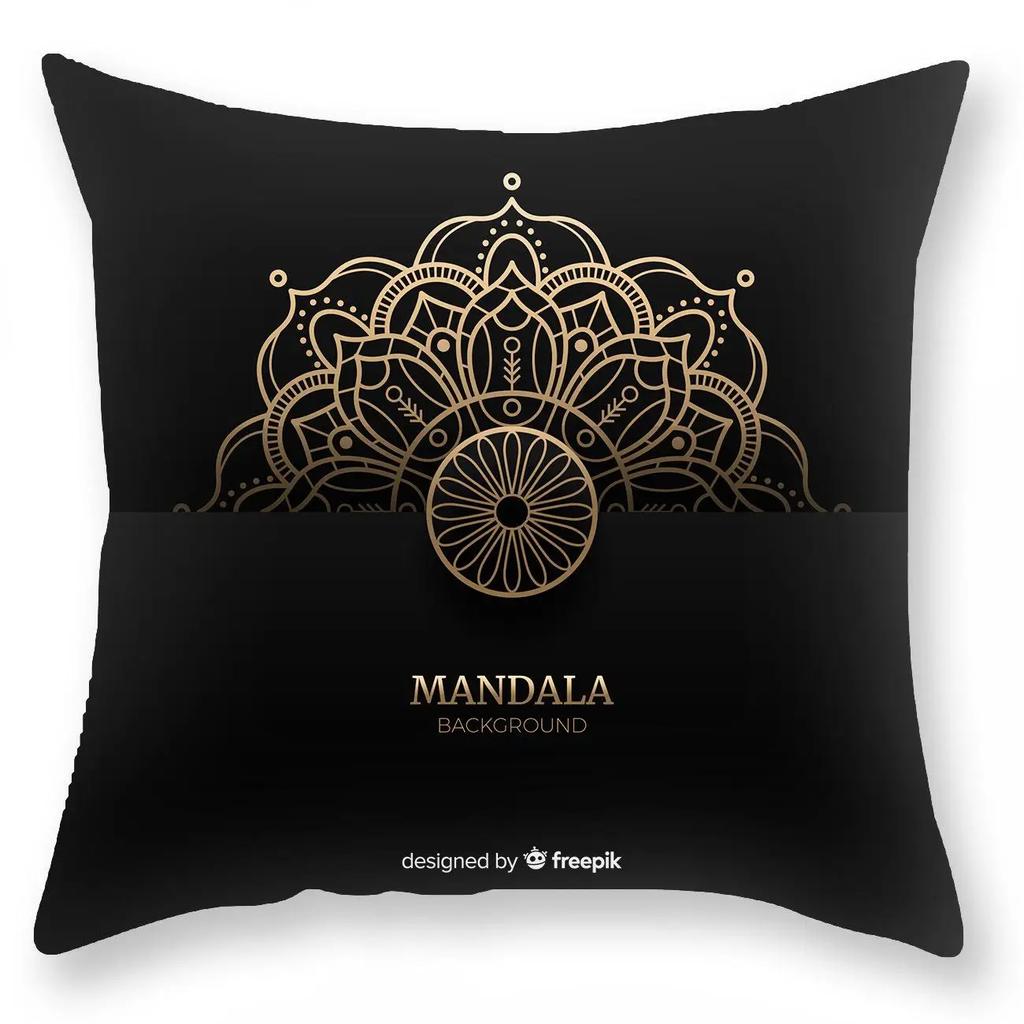 Mandala Decorative Pillowcase Pillowcase Square Sofa Pillowcase Mandala Cushion Cover Home Decor