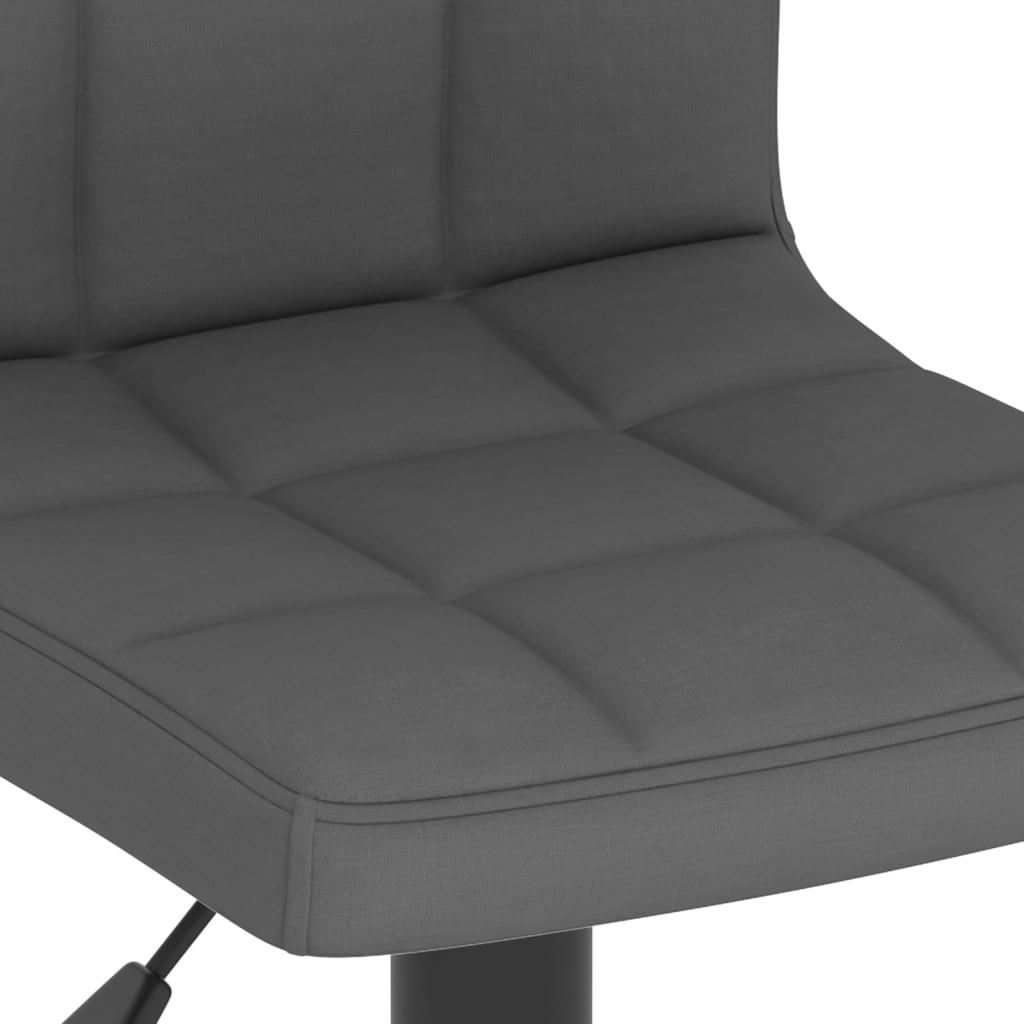 Bar Stool 2 Pcs Dark Grey Fabric
