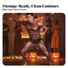 FormFitting Muscle Print Jumpsuit | OnePiece Style, Front Zipper Closure, with