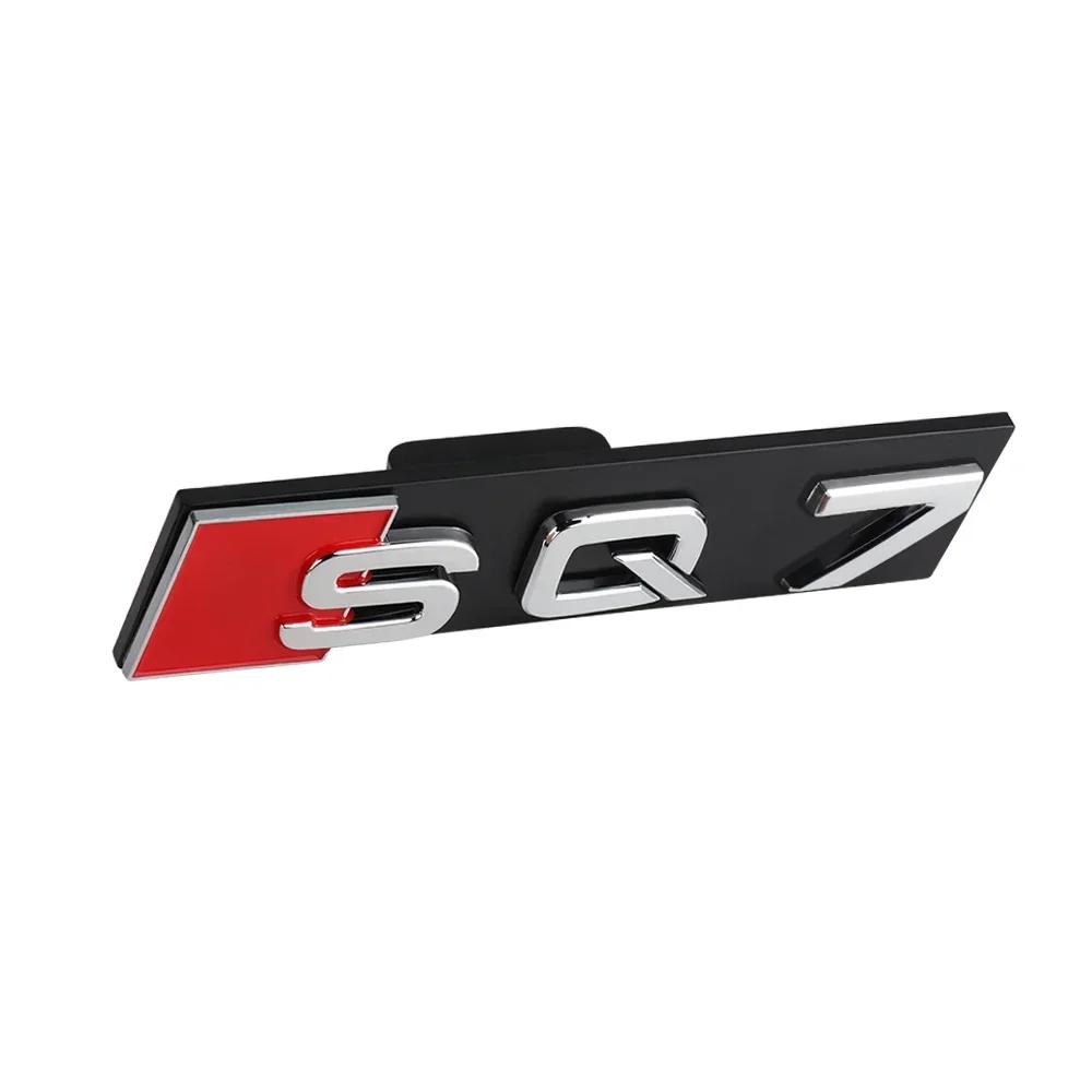 3D ABS Car Front Grille Emblem Sticker Decorative Accessories SQ Badge For 4EIY SQ3 SQ5 SQ7 SQ8 Logo Auto Styling Modification