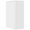 Narrow Bathroom Cabinet with Casters White Particleboard