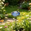 Bienenwassertränke mit Ständer, Schmetterlings-Trinkstation Gartenkunst, Vogeltränke mit Blumen für den Außenbereich, Geschenk für Bestäuber