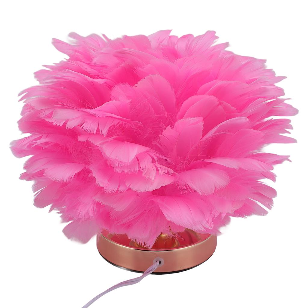 Plume Bedside Table Lamp E27 Decorative Modern Plume Night Light Nightstand Lamp for Living Room Bedroom Wedding Decor