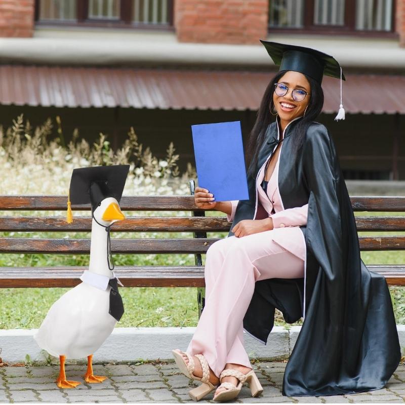 User Friendly Efficient Graduation Accessories Black Cap and Bowtie Set Sustainable Party Decorations Polyester Materials