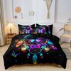 3pcs Dreamcatcher Pattern Printed Bedding Set1 Quilt Cover+2 Pillowcase Suitable for Adults Bedroom Dreamcatcher Duvet Cover Set