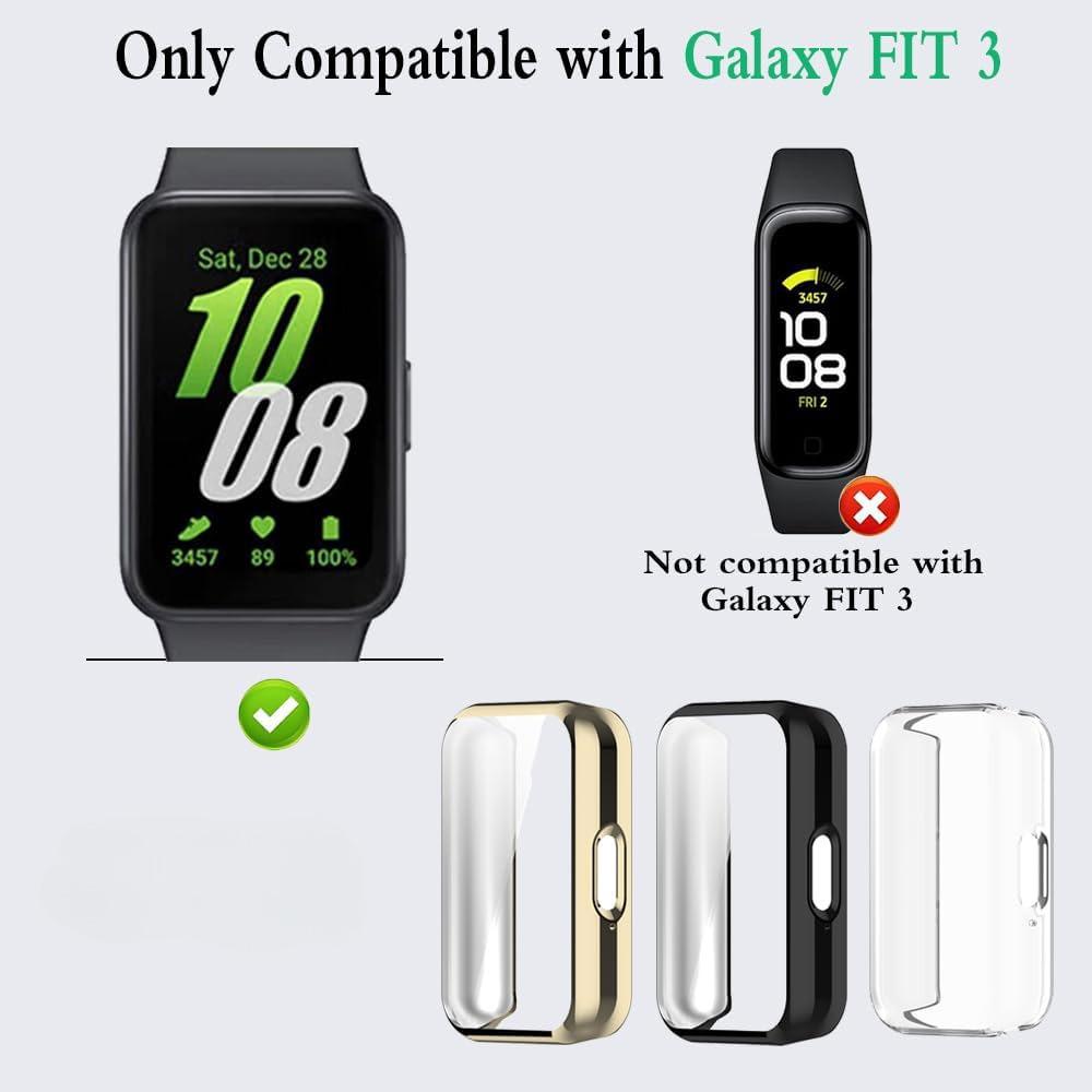 Galaxy Fit 3 Displayschutzhülle TPU Schutzhülle Vollabdeckung Stoßfänger für Samsung Galaxy Fit3 Kratzfestes Zubehör