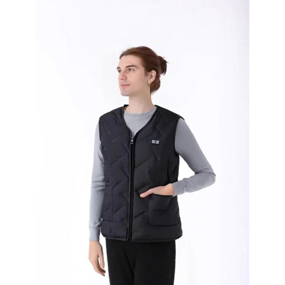 Smart Temperature Control 5 Areas Heated Cotton Vest Unisex Full Body Warmth Winter Anti-Cold USB Charging Electric Heat Coat