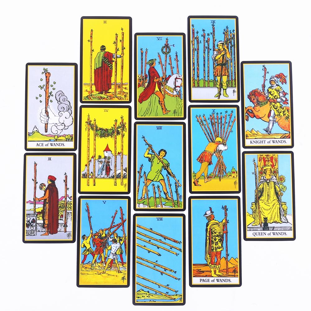 10,3*6cm černý klasický tarot 78 ks karet s průvodcem pro začátečníky Černé zlacené okraje