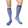 Men Thin Business Dress Socks Stretchy Nylon Sheer Knee Highs Dress Socks Over the Calf Dress Socks Sheer Casual Socks