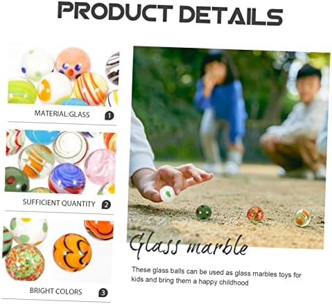 Toddmomy 30 Pieces Glass Marbles for Handmade Decorative Aquarium Marbles, Creative Craft Projects and Kids Play