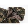 STREETRICH Men's Camouflage Hooded Jacket Women's Fur Collar Cotton Padded Coat Retro American Workwear Winter Jacket Warm Outdoor Coat