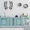 2Pcs Metal Wall Art Leaf Branch Decor Olive Tree Leaves Wall Sculpture for Living Room/Home Decoration