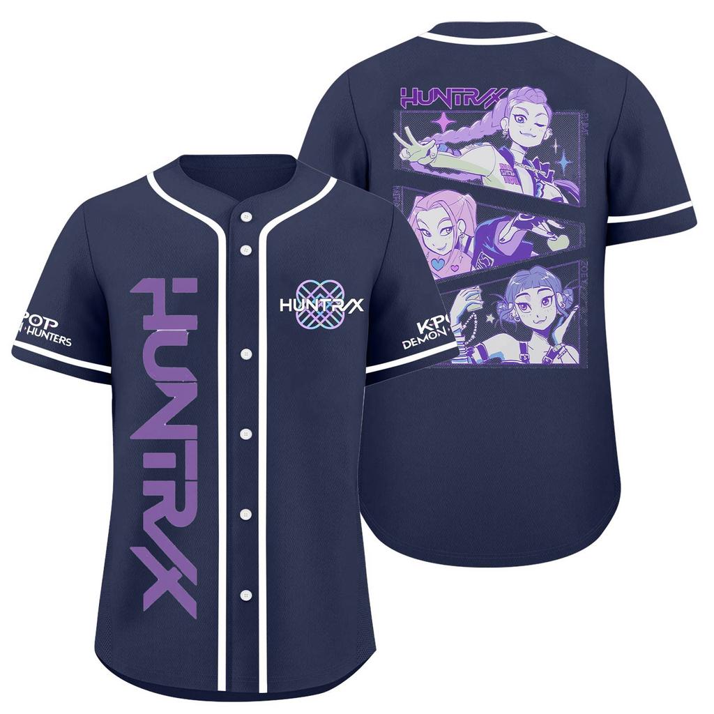 Children's Casual Cartoon Print Short-sleeved Baseball Jerseys Children's Sportswear Top