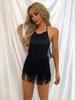 2022 Women's Spliced Tassel Sleeveless A-Line Dress