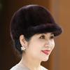 Fur Hat Female Autumn and Winter Warm Mink Fur Mink Leather Hat Winter Middle aged and Elderly Mom Old Lady Duck Tongue Hat