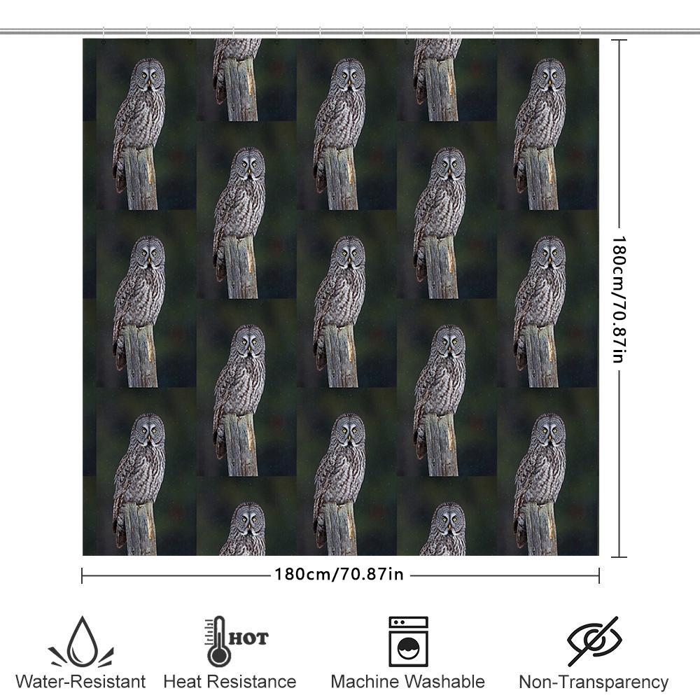 Unframed Nature Bird Shower Curtain Forest Wildlife Bathroom Decor Rustic Woodland Shower Curtain Sets Vintage Animal Pattern Ho
