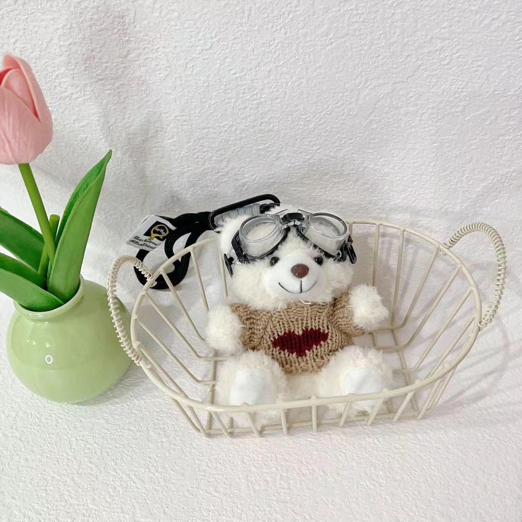 Kreslená klíčenka s pilotem pandou - Roztomilá plyšová hračka medvěd jako dárek pro studenty