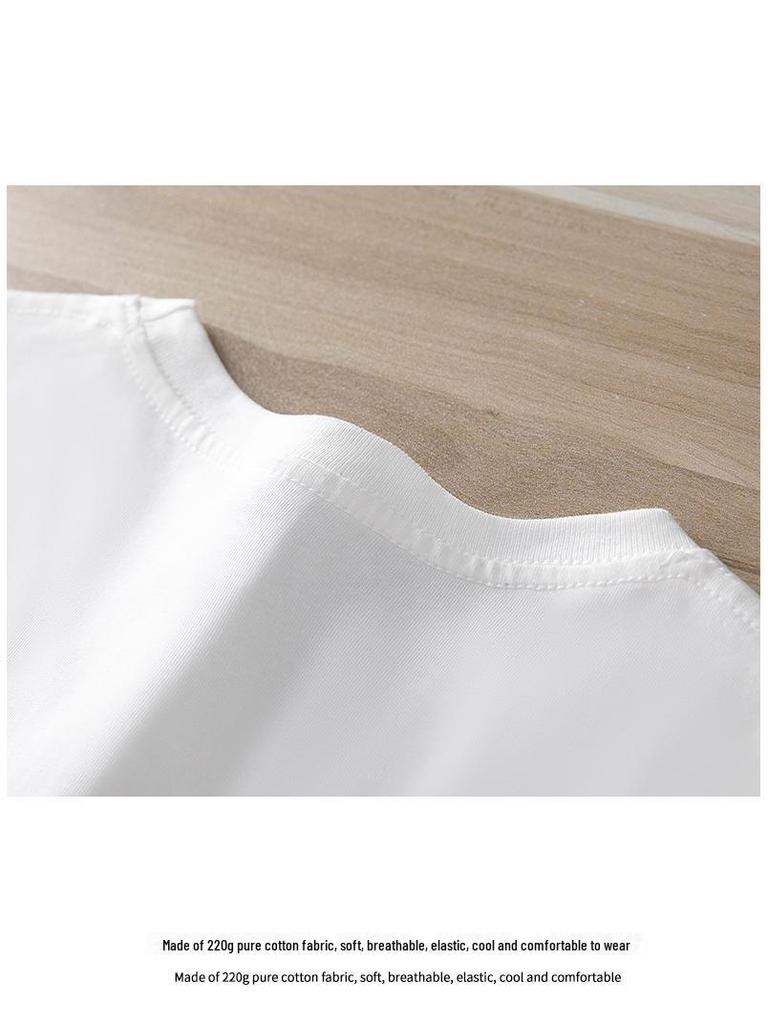 Chic Women's Short Sleeve Retro Cotton T-Shirt - Trendy Hong Kong Style Loose Fit