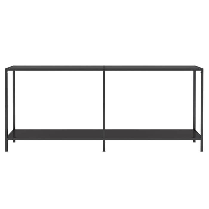 VidaXL Table console Noir 180x35x75,5 cm Verre trempé 331703
