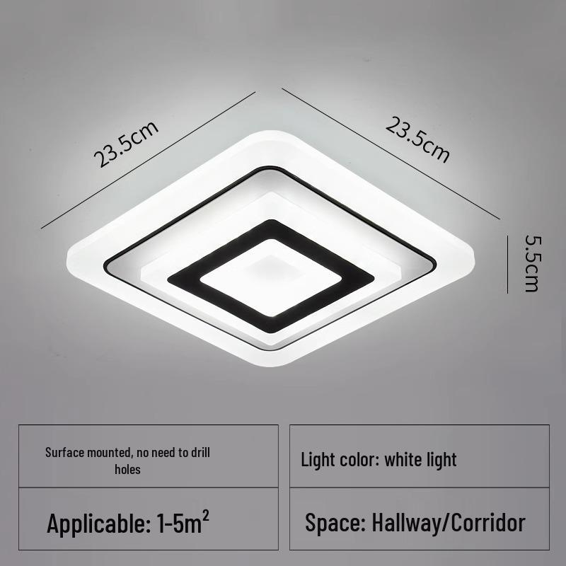 LED Ceiling Light for Hallway, Entrance, or Balcony - Round Surface Mounted Design
