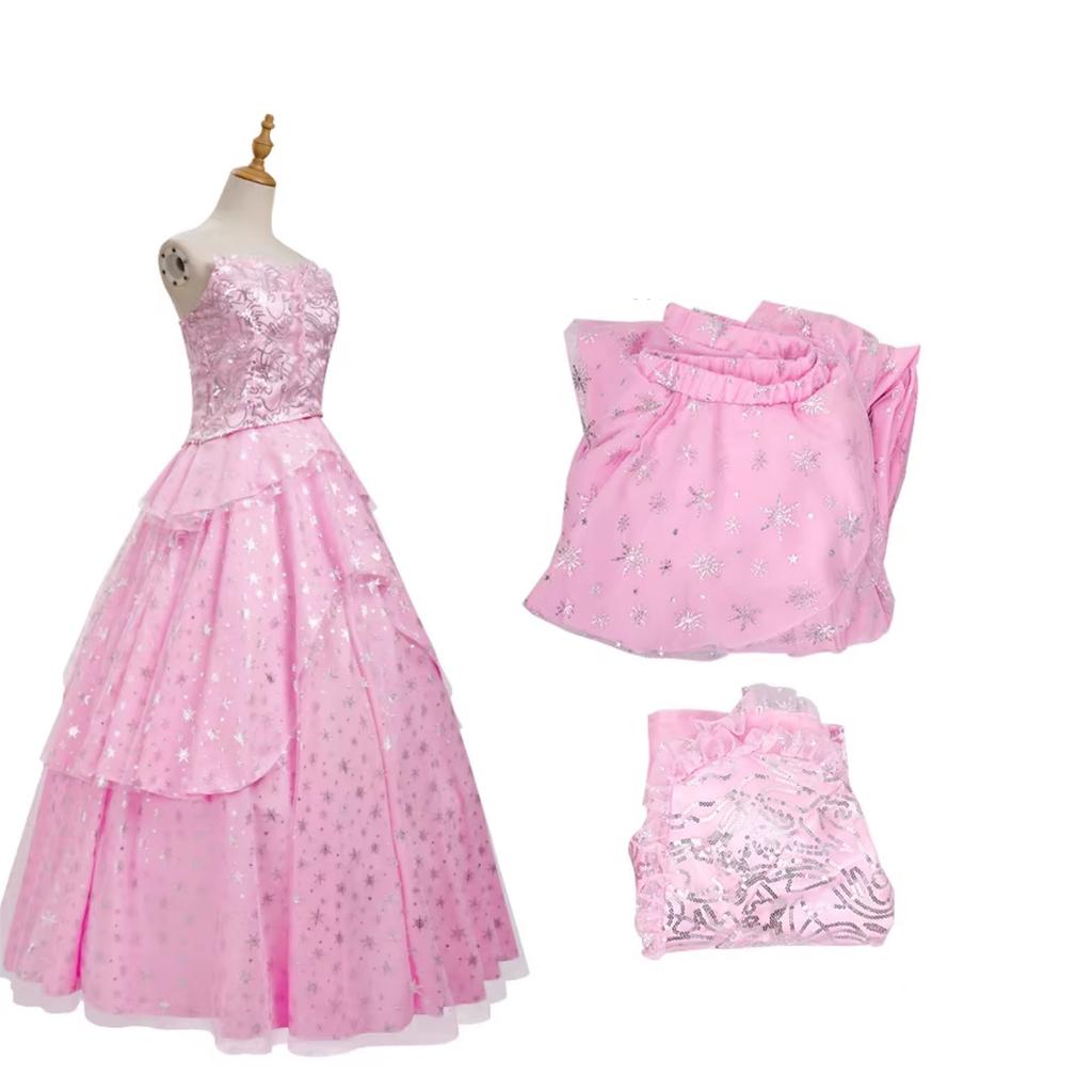 Cosplay Costume Magical Witch Glinda Cos Full Sets Coat Uniform For Women Party Roleplay Outfit Hall