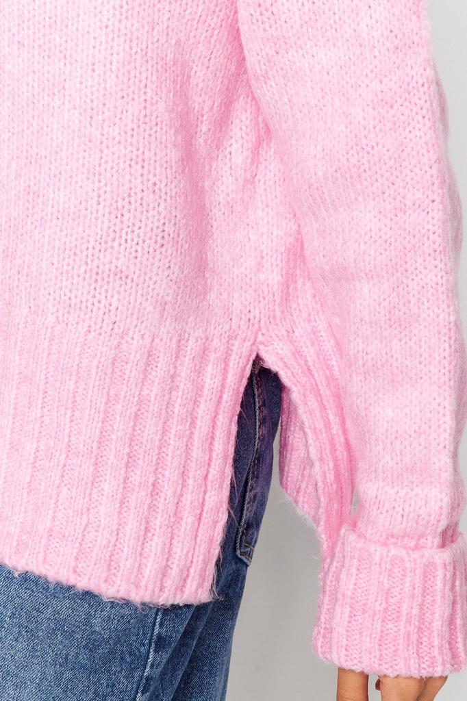 Women's Fashionable Stylish Sweater Stone Soft Textured Crew Neck Knitwear Sweater