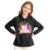 Girls Long Sleeve School Uniform Top Casual Print Shirt for Back to School