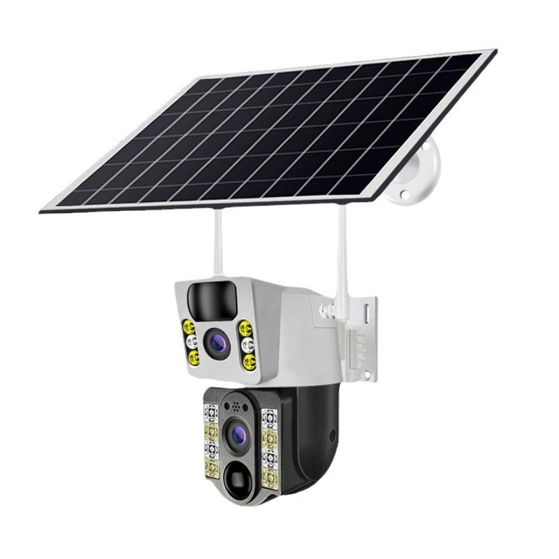 V380 Pro Edition Dual Lens Solar Surveillance Outdoor 4G Camera, European Style