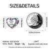 New In Silver Color Love Zircon Heart Series Beads Fit  Bracelet DIY Charm Pendant Woman Jewelry Hot Sale