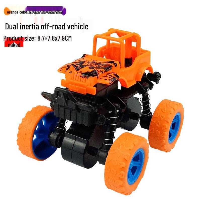 Children's Toy: Inertia-Powered 4WD Stunt Off-Road Vehicle