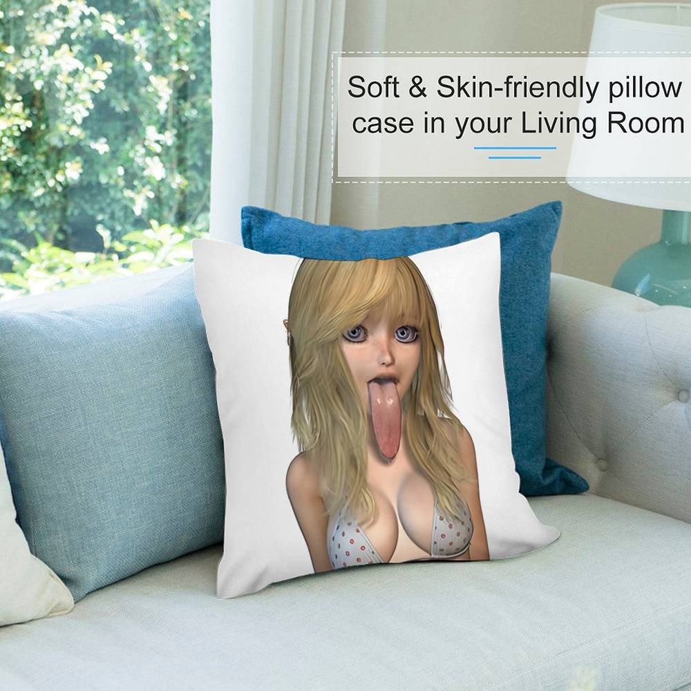 Fashion Sexy Woman Pillow Case Short plush Double-sided Print Square Throw Pillow Covers Sofa Home Cushion Decor