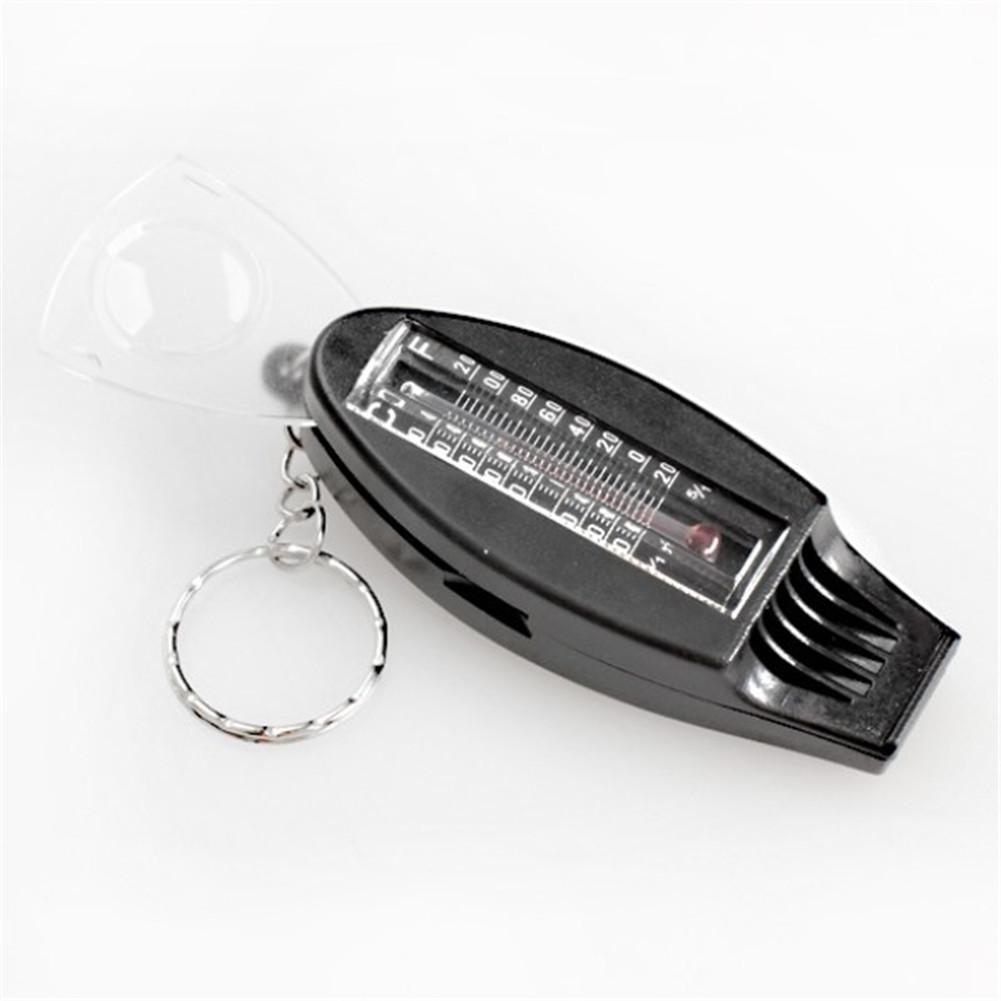 4 In 1 Outdoor Emergency Whistle Compass Magnifier Thermometer Survival Kits